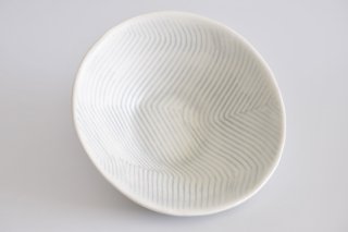 山口博子　たたら小鉢 D/ Porcelain Tatara(slab building)small bowl D