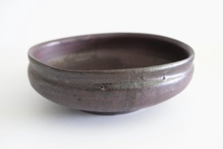 御船窯　焼〆黒角鉢 / Yakishime black square bowl