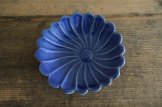 ҡƲֻ˥ / Porcelain flower plate ( medium ) blue