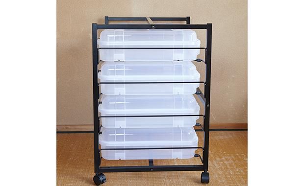 トランク型衣装ケース 4個組 専用ラック - こまものや七緒