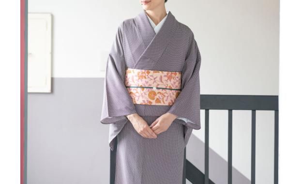 きものギャラリー凛」型染め更紗半幅帯 香色 - こまものや七緒
