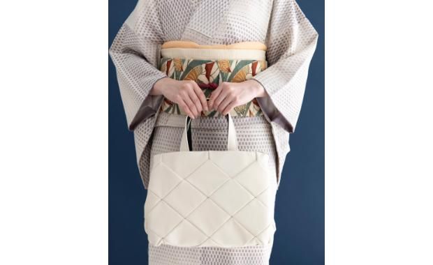 ❤️着物お出かけbag 猫と松　バンブーハンドルbag ❤️着物お出かけbag 猫と松バンブーハンドルbag