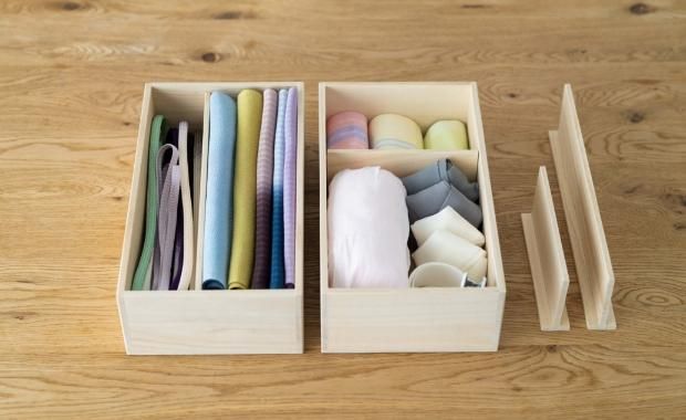 増田桐箱店×七緒」桐のなんでも整理箱 仕切り板 - こまものや七緒