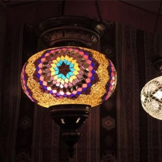 トルコランプ 釣り下げタイプ(L) イエロー ダイヤ