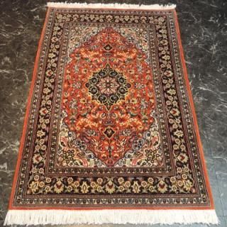 ペルシャ絨毯 Sサイズ(102cm×155cm) クム産 1550