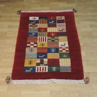 ギャッベ 玄関マットサイズ (92cm×63cm) 197