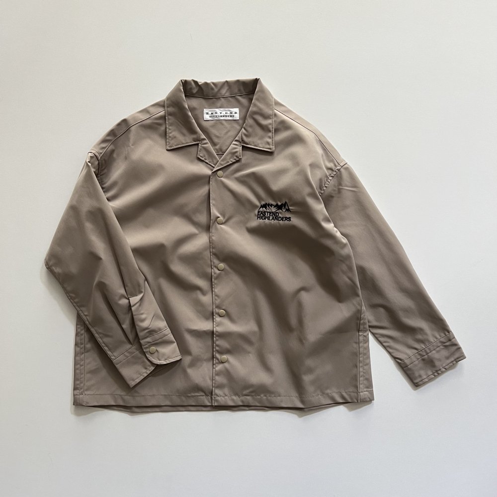 <img class='new_mark_img1' src='https://img.shop-pro.jp/img/new/icons20.gif' style='border:none;display:inline;margin:0px;padding:0px;width:auto;' />open collar snap button shirts - mocha - 40%off