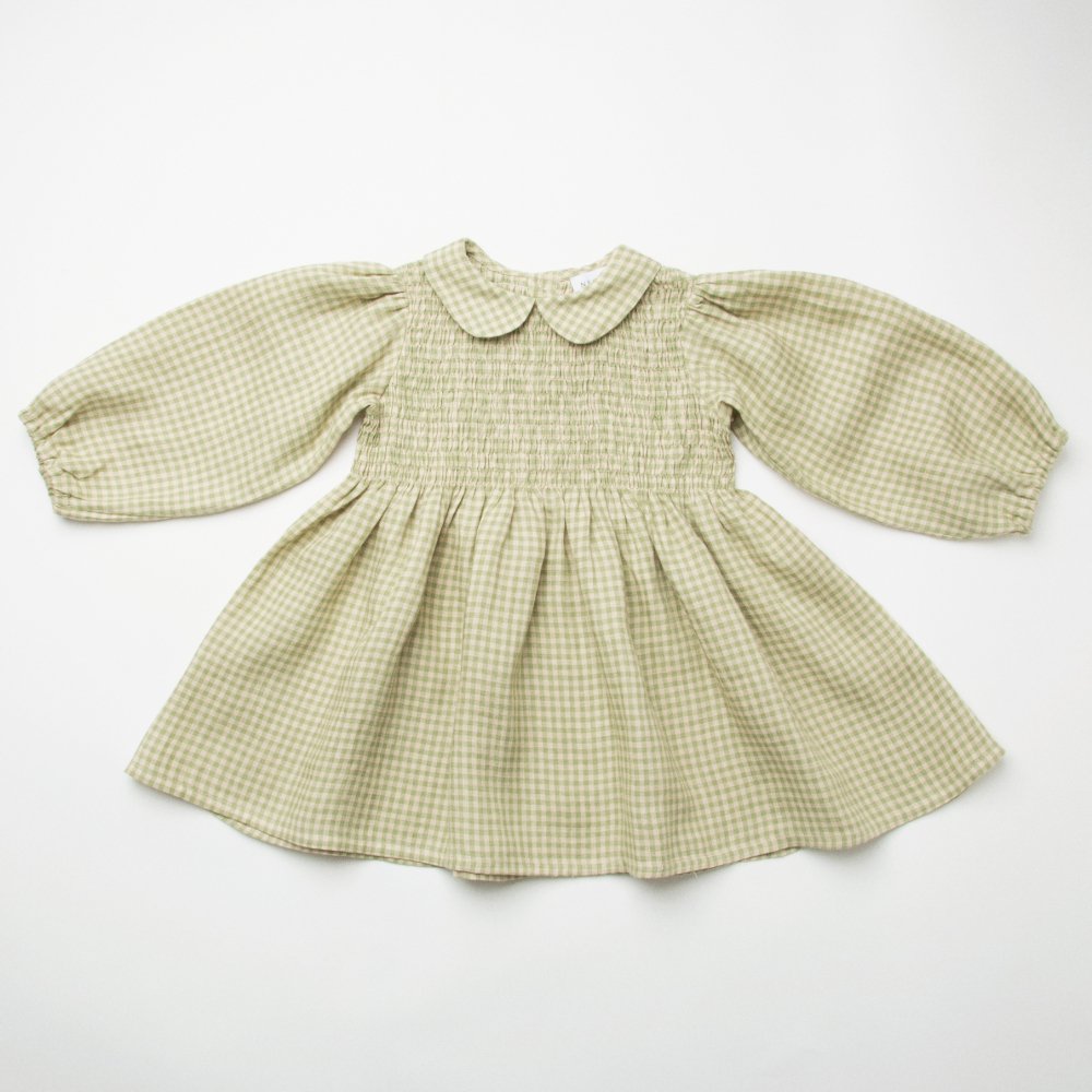 <img class='new_mark_img1' src='https://img.shop-pro.jp/img/new/icons20.gif' style='border:none;display:inline;margin:0px;padding:0px;width:auto;' />draughts dress - pistachio mini check linen - 50％off