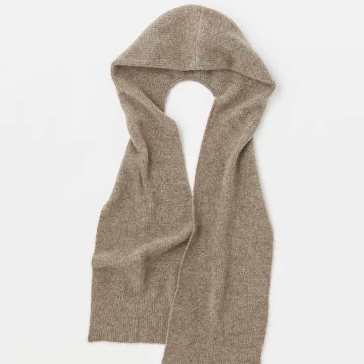 <img class='new_mark_img1' src='https://img.shop-pro.jp/img/new/icons20.gif' style='border:none;display:inline;margin:0px;padding:0px;width:auto;' />stretch superkid mohair hooded stole - taupe - 40%off