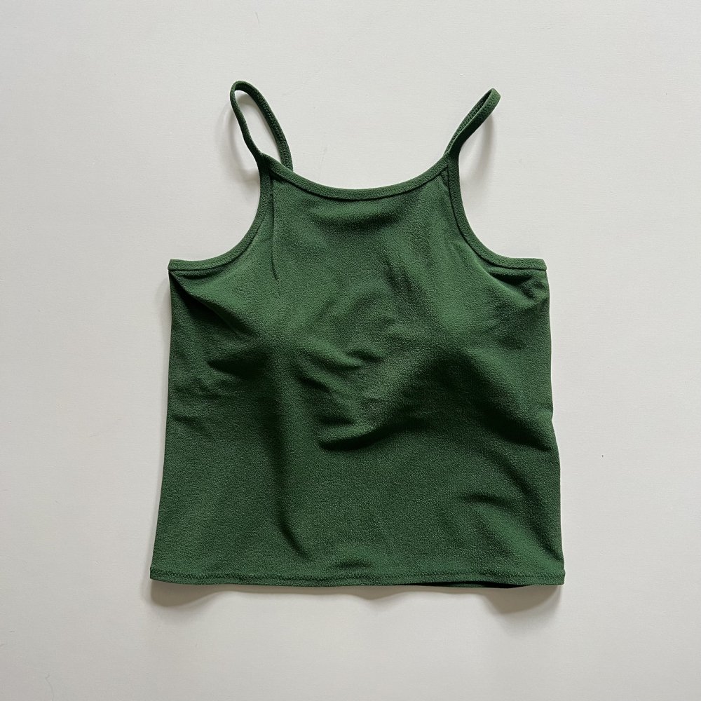 <img class='new_mark_img1' src='https://img.shop-pro.jp/img/new/icons14.gif' style='border:none;display:inline;margin:0px;padding:0px;width:auto;' />American sleeve camisole - pile green
