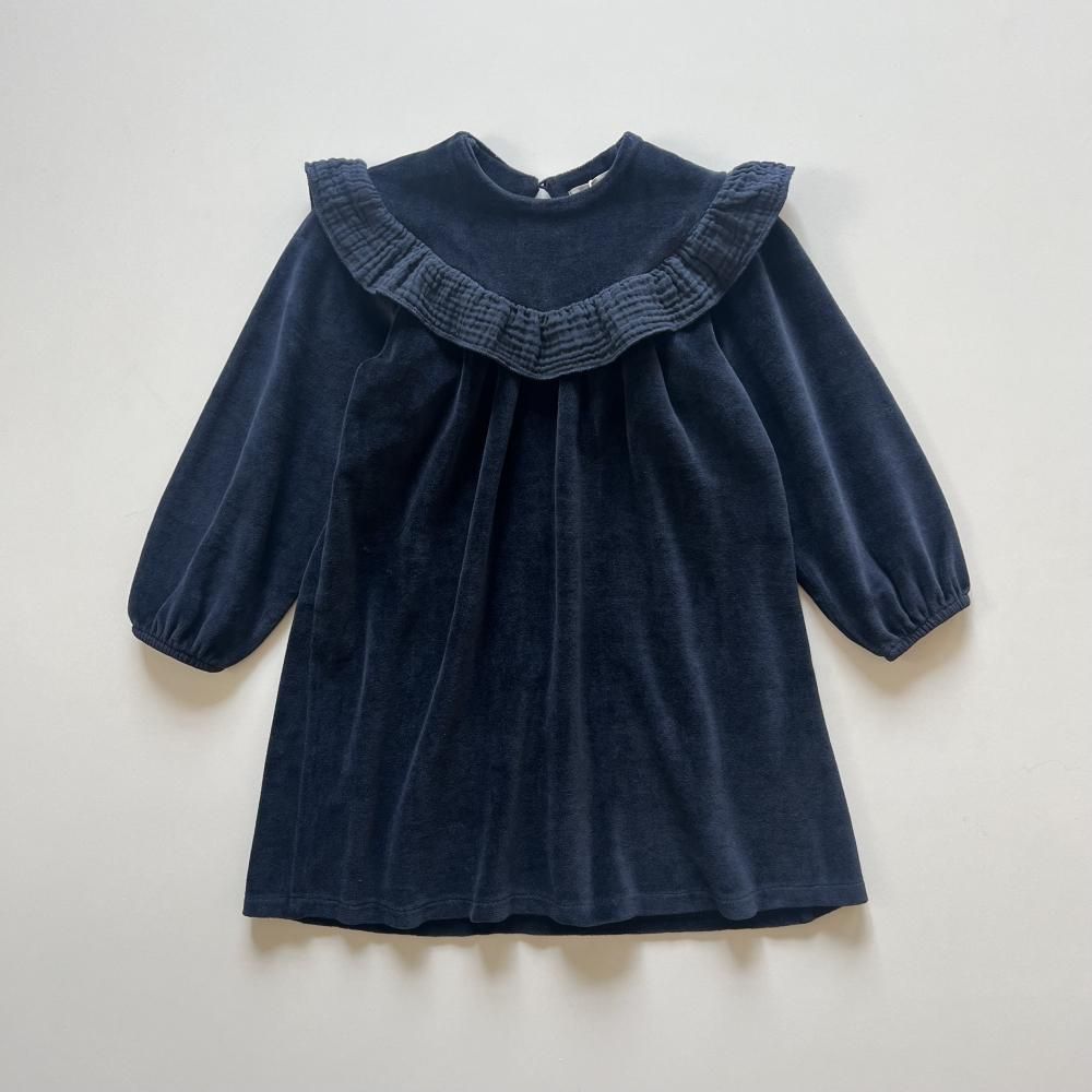 <img class='new_mark_img1' src='https://img.shop-pro.jp/img/new/icons20.gif' style='border:none;display:inline;margin:0px;padding:0px;width:auto;' />organic velour dress - navy - 40%off