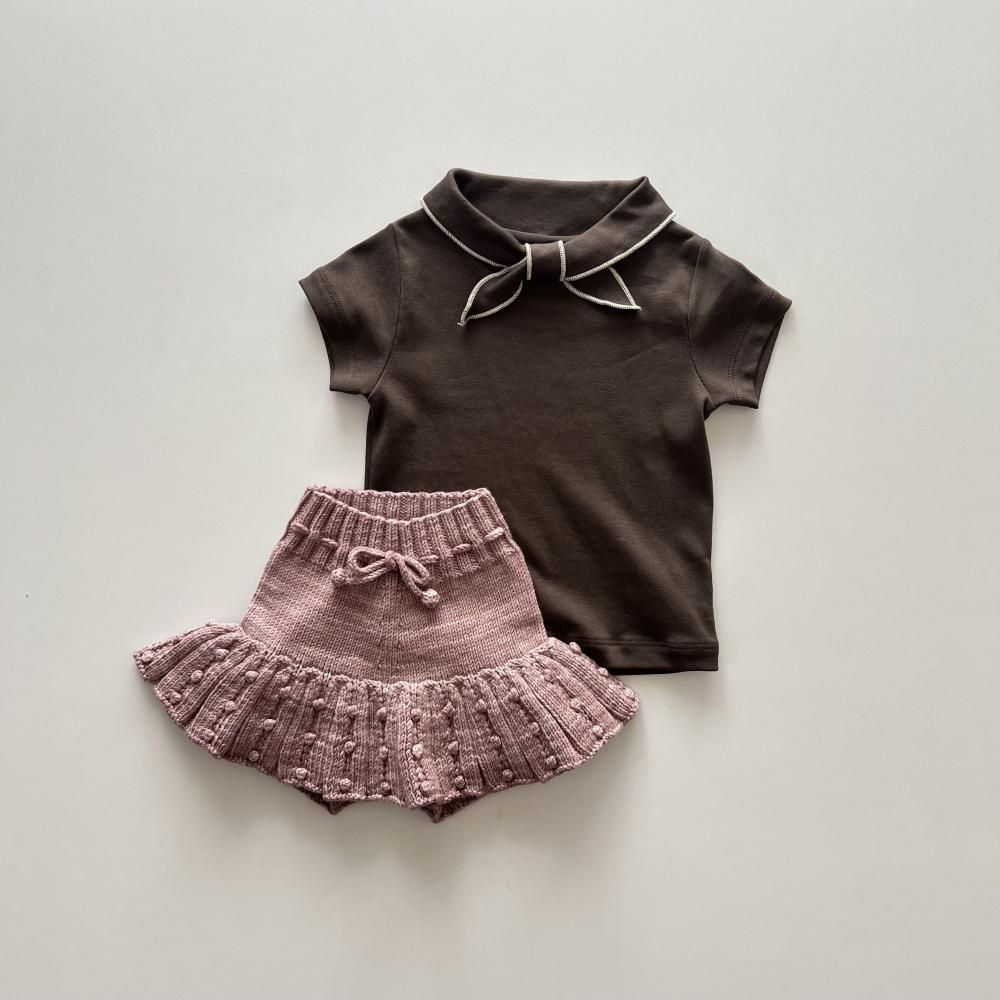 eyelet popcorn skating skirt - plum petal - the LITTLE STANDARD