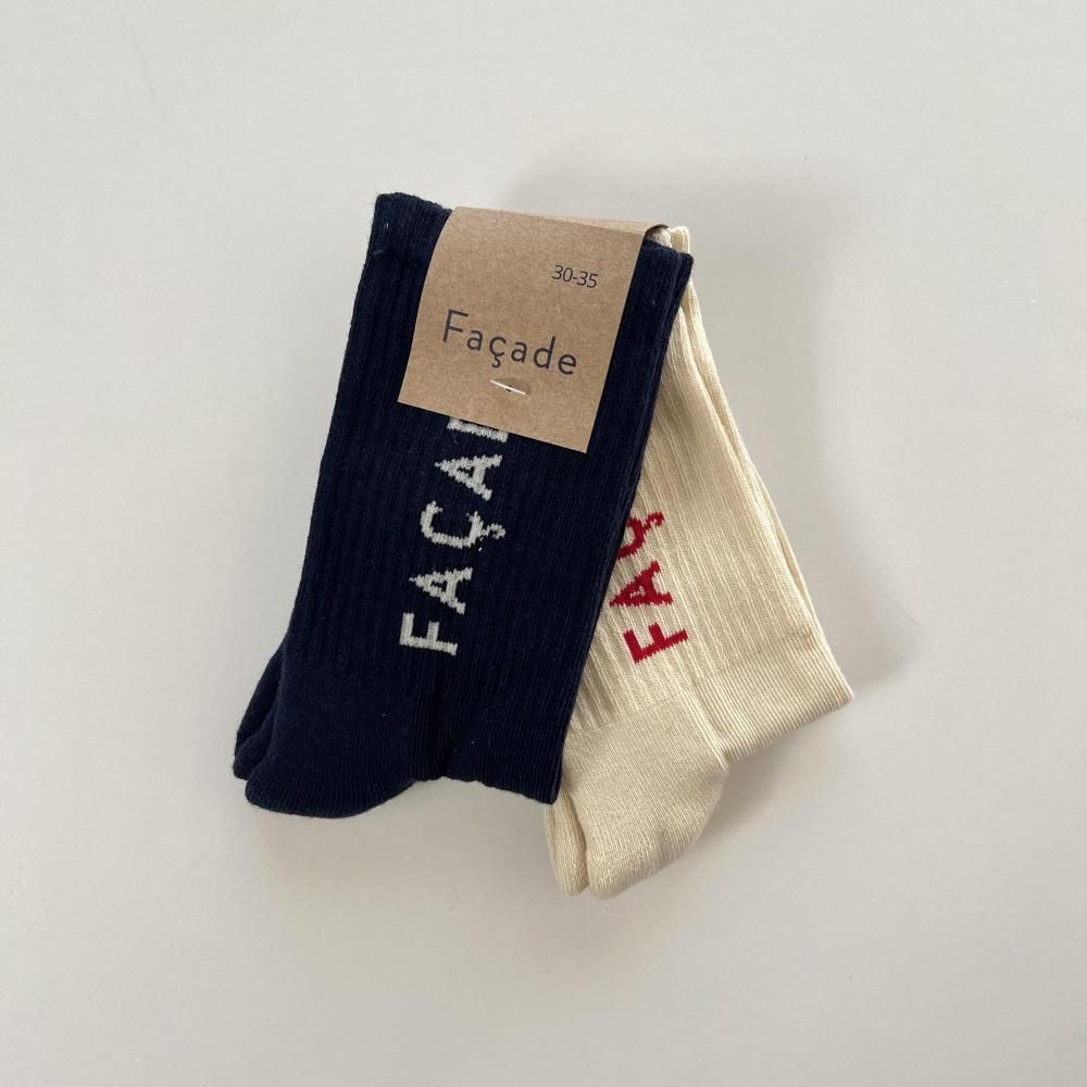 <img class='new_mark_img1' src='https://img.shop-pro.jp/img/new/icons14.gif' style='border:none;display:inline;margin:0px;padding:0px;width:auto;' />ribbed cotton tube socks - 2pack