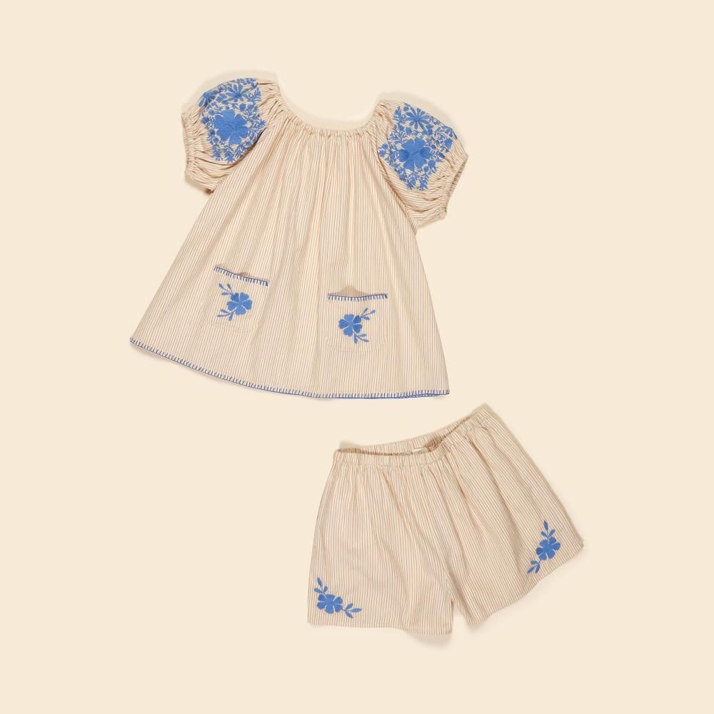 <img class='new_mark_img1' src='https://img.shop-pro.jp/img/new/icons14.gif' style='border:none;display:inline;margin:0px;padding:0px;width:auto;' />Barbara short set - cazan stripe