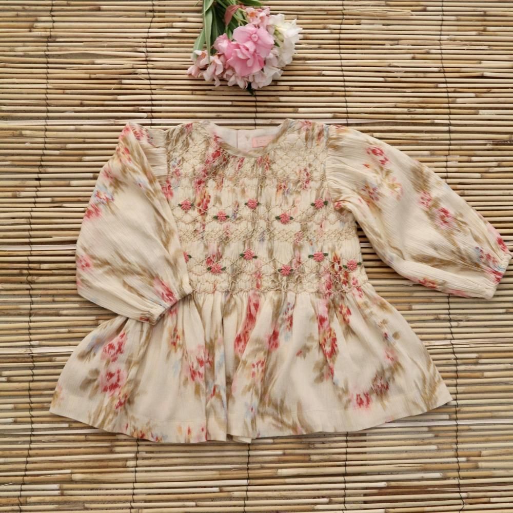 <img class='new_mark_img1' src='https://img.shop-pro.jp/img/new/icons14.gif' style='border:none;display:inline;margin:0px;padding:0px;width:auto;' />blouse smocks long sleeves - antoinette print crepe