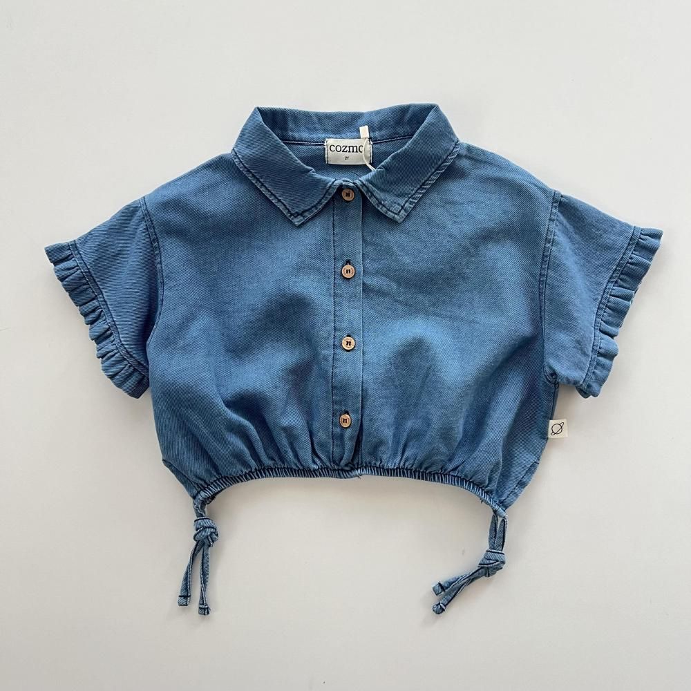 <img class='new_mark_img1' src='https://img.shop-pro.jp/img/new/icons14.gif' style='border:none;display:inline;margin:0px;padding:0px;width:auto;' />twill denim blouse - blue