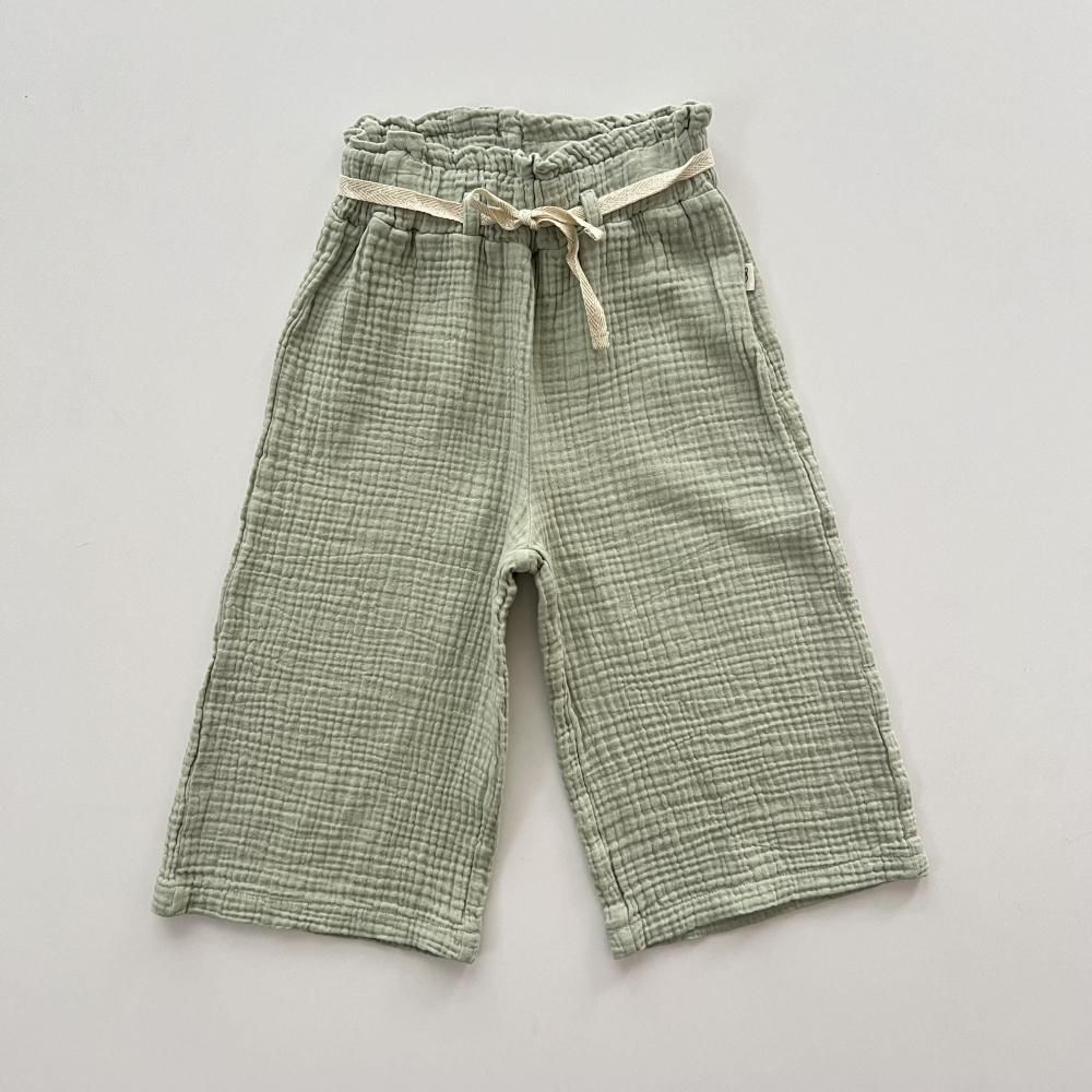 <img class='new_mark_img1' src='https://img.shop-pro.jp/img/new/icons14.gif' style='border:none;display:inline;margin:0px;padding:0px;width:auto;' />soft gauze wide pants - frosty green
