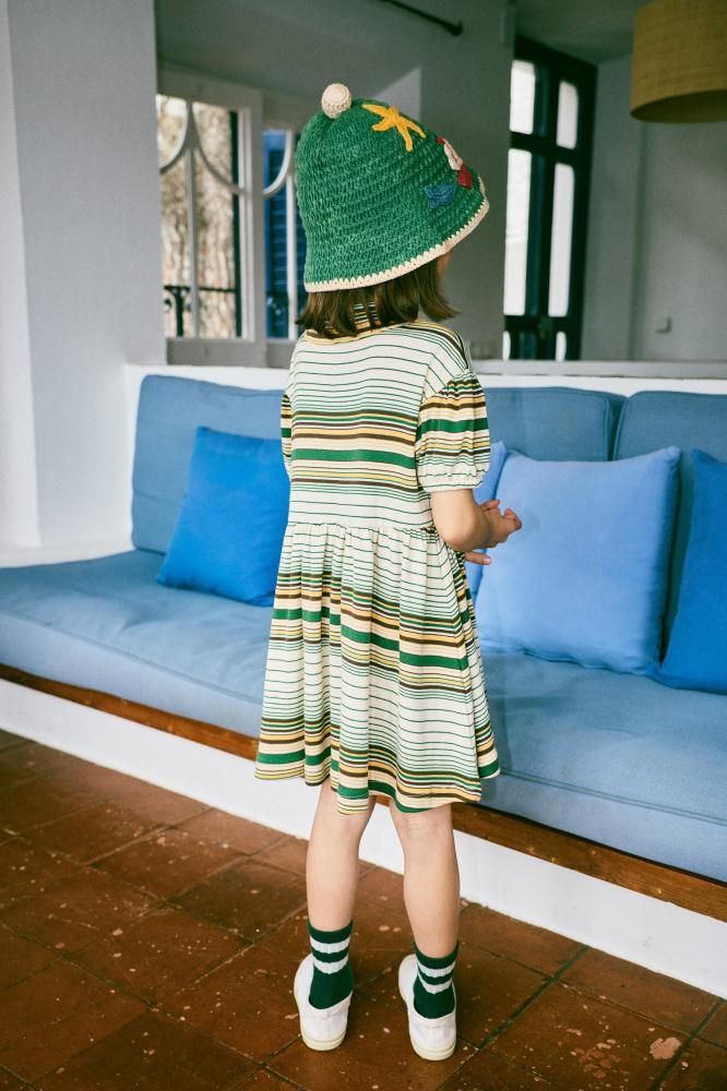 junior scout dress - lawn patio stripe - 30%off - the LITTLE STANDARD
