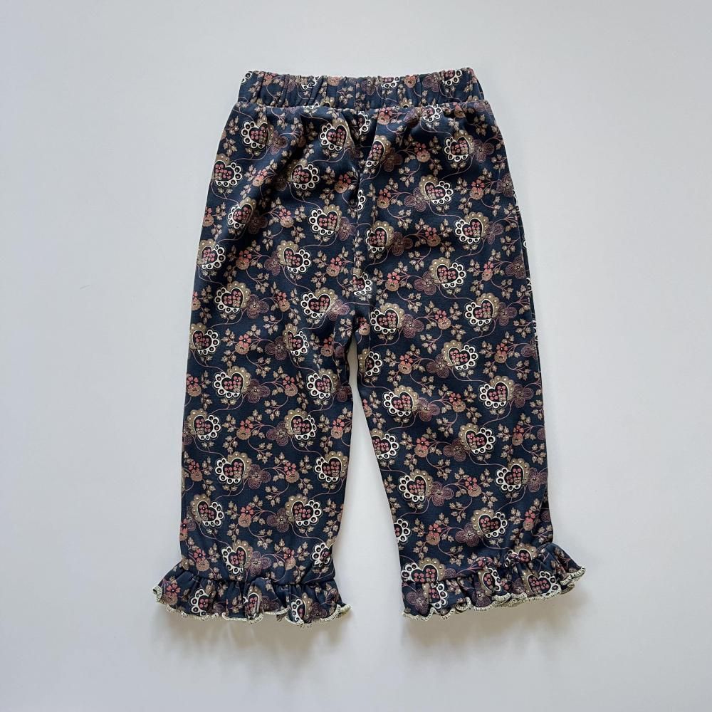 ruffle pedal pusher - galaxy calico hearts - the LITTLE STANDARD