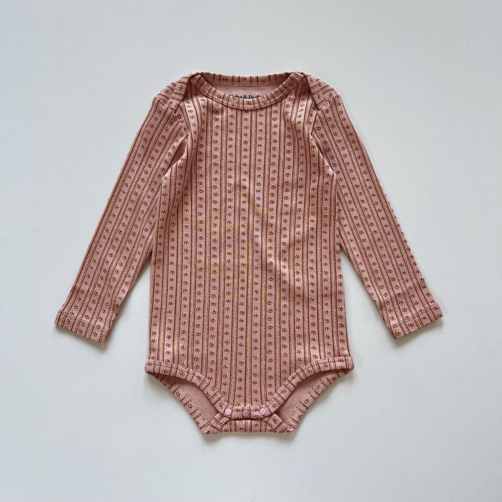baby long sleeve lap onesie - losette little house flora - the