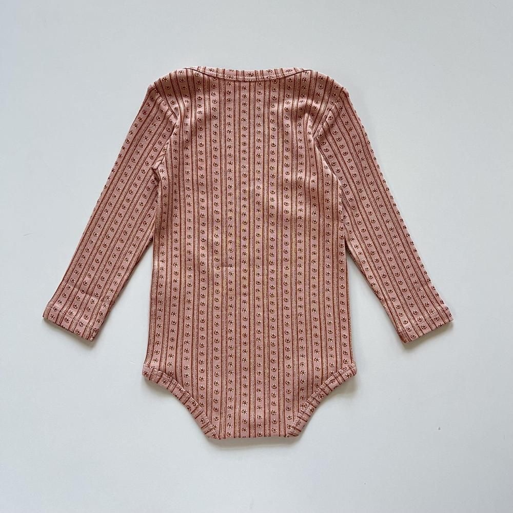 baby long sleeve lap onesie - losette little house flora - the
