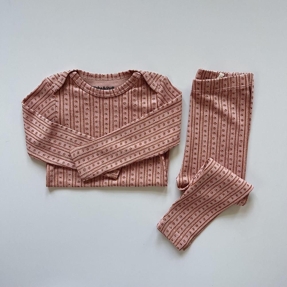 baby long sleeve lap onesie - losette little house flora - the