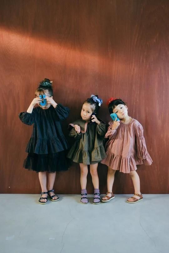 dot mini dress - pink - the LITTLE STANDARD