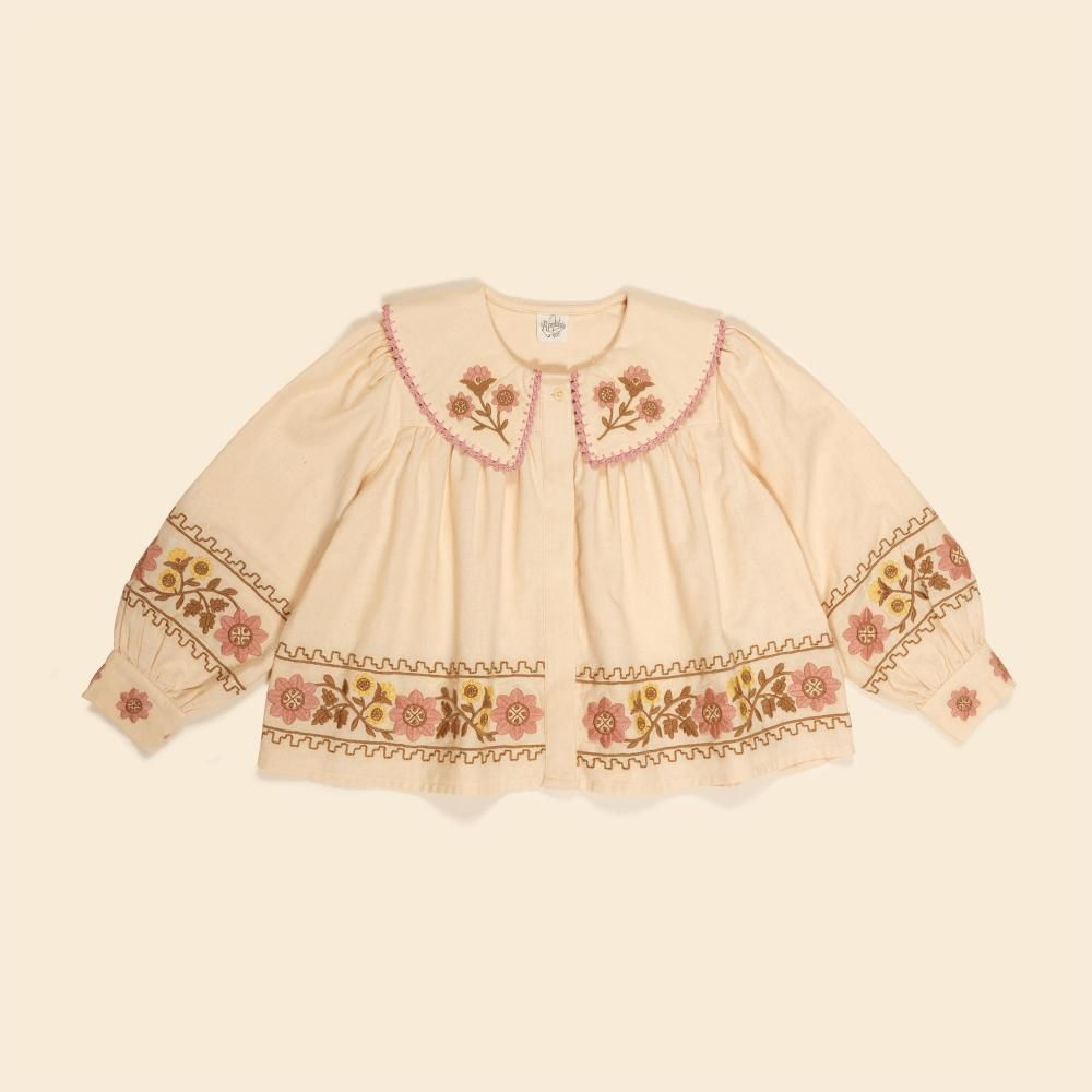<img class='new_mark_img1' src='https://img.shop-pro.jp/img/new/icons14.gif' style='border:none;display:inline;margin:0px;padding:0px;width:auto;' />carlotta embroidered blouse - cashew