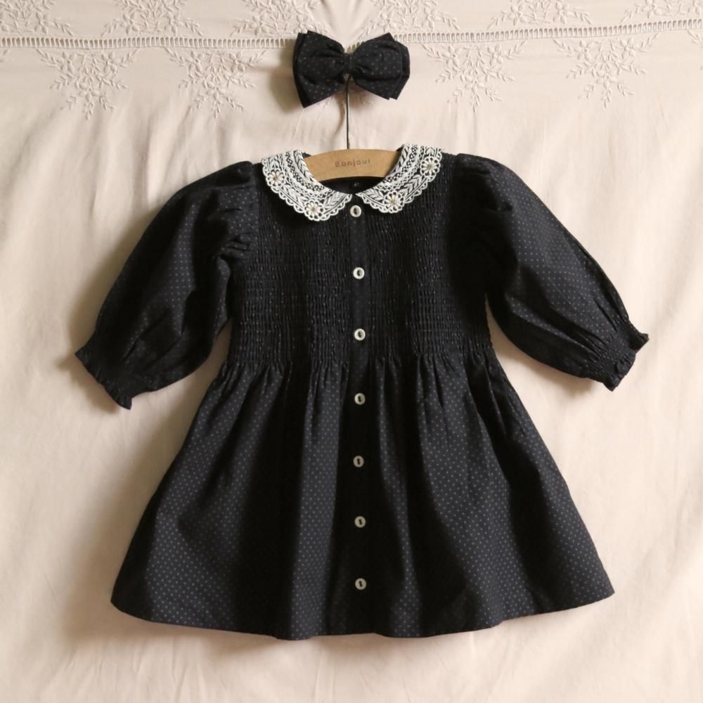 <img class='new_mark_img1' src='https://img.shop-pro.jp/img/new/icons14.gif' style='border:none;display:inline;margin:0px;padding:0px;width:auto;' />tunique with hair clip - black dot print