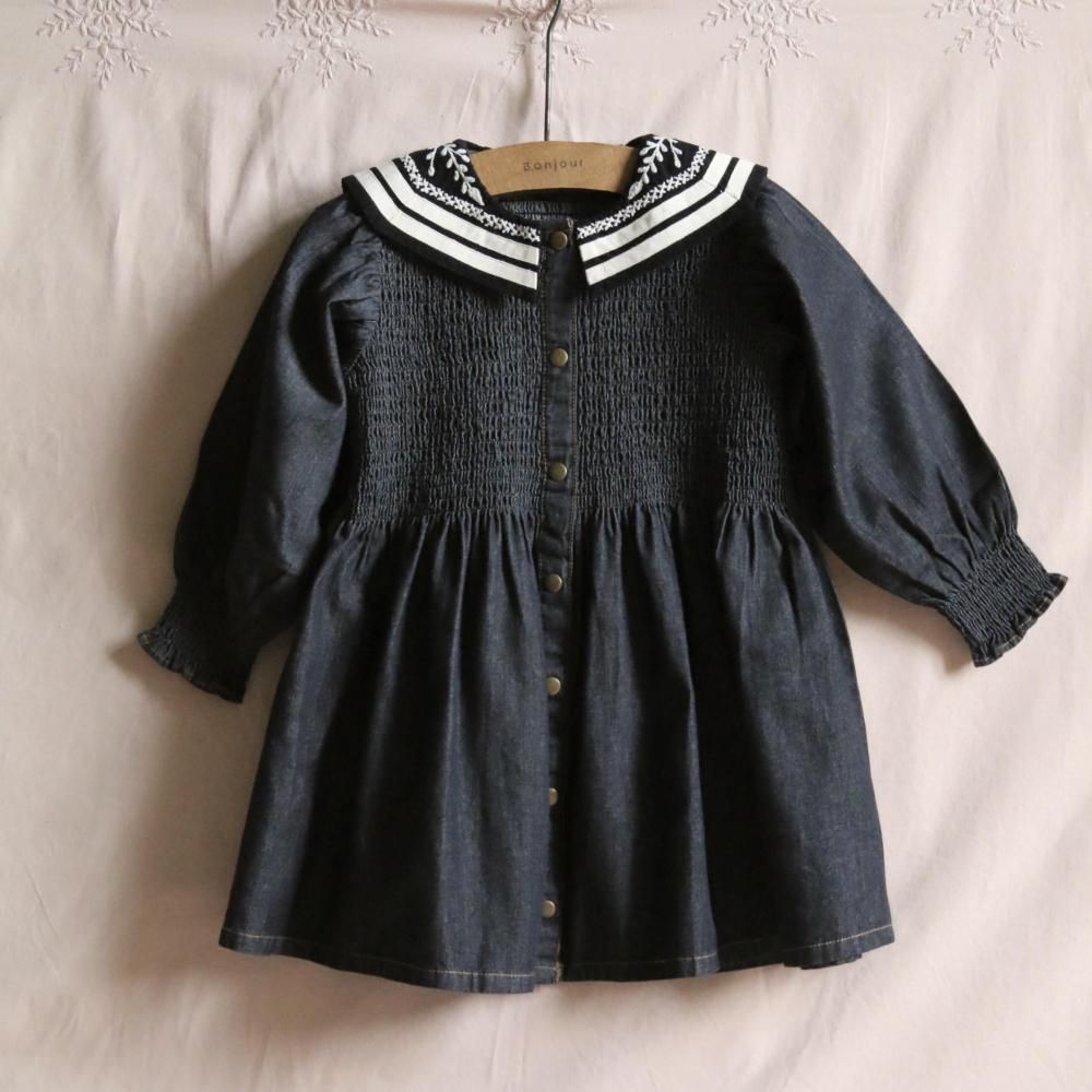 <img class='new_mark_img1' src='https://img.shop-pro.jp/img/new/icons14.gif' style='border:none;display:inline;margin:0px;padding:0px;width:auto;' />tunique sailor collar - black denim