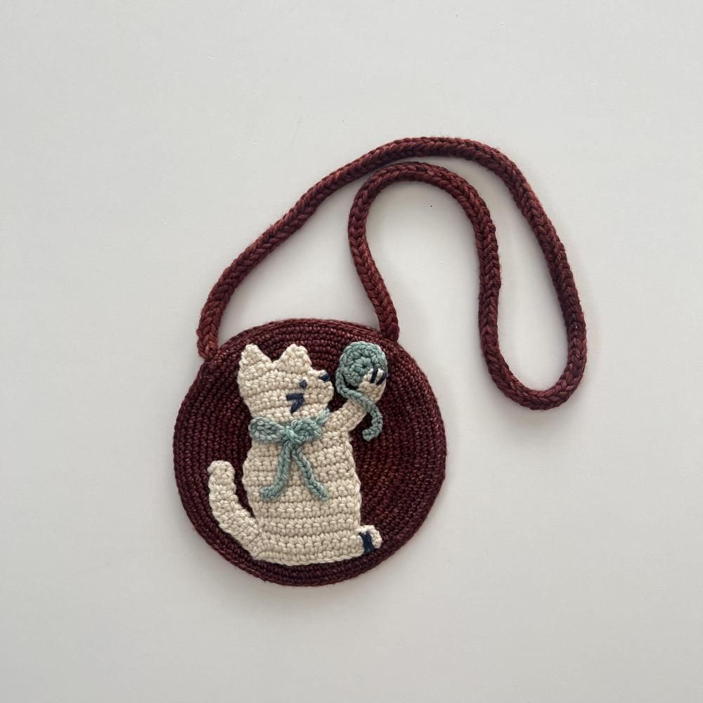 <img class='new_mark_img1' src='https://img.shop-pro.jp/img/new/icons14.gif' style='border:none;display:inline;margin:0px;padding:0px;width:auto;' />【10/30 23:00発売開始】meadow yarn cat circle bag - madder root