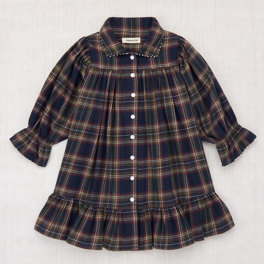 10/30 23:00発売開始】ingrid dress - ink plaid - the LITTLE STANDARD