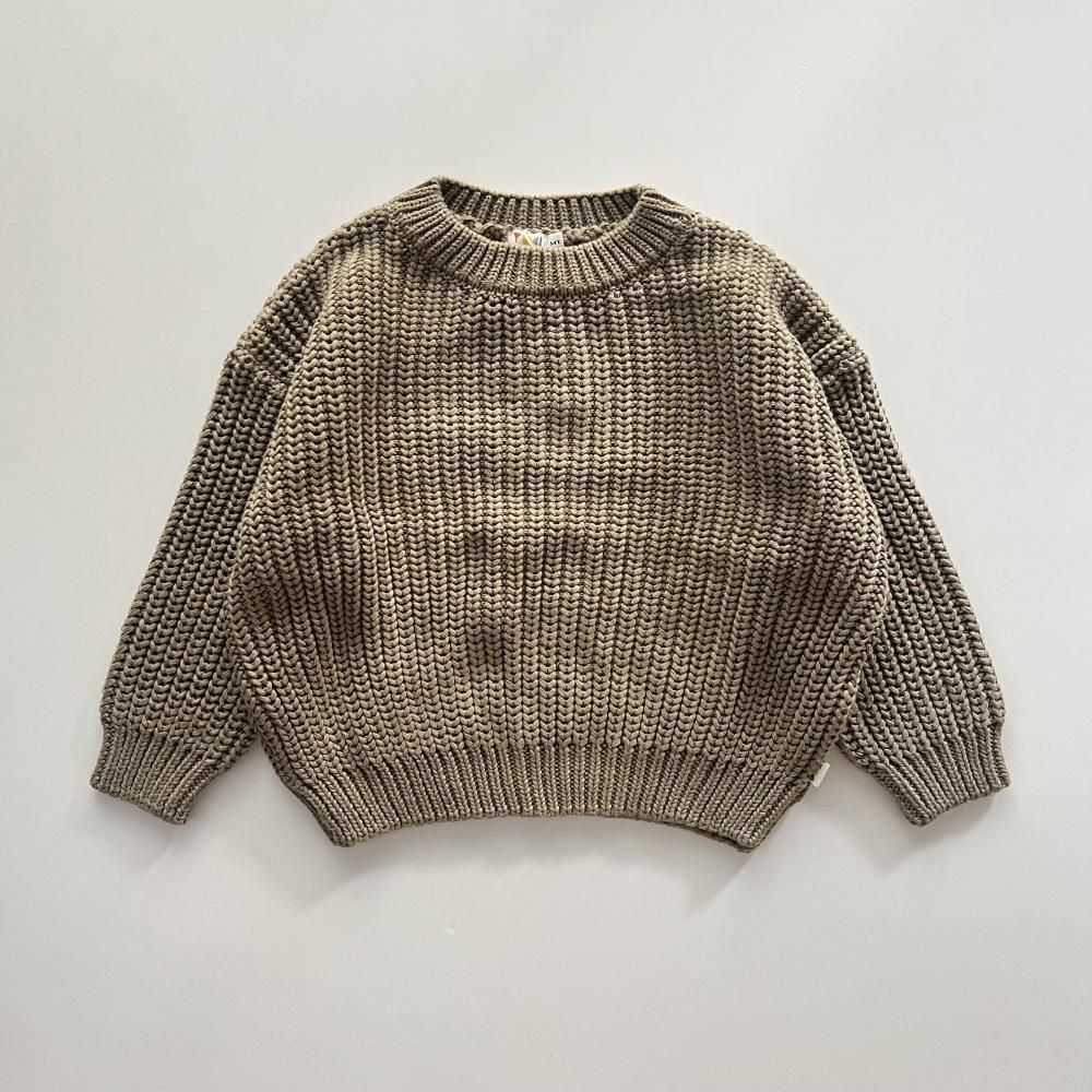 <img class='new_mark_img1' src='https://img.shop-pro.jp/img/new/icons14.gif' style='border:none;display:inline;margin:0px;padding:0px;width:auto;' />chunky knitted sweater - sage