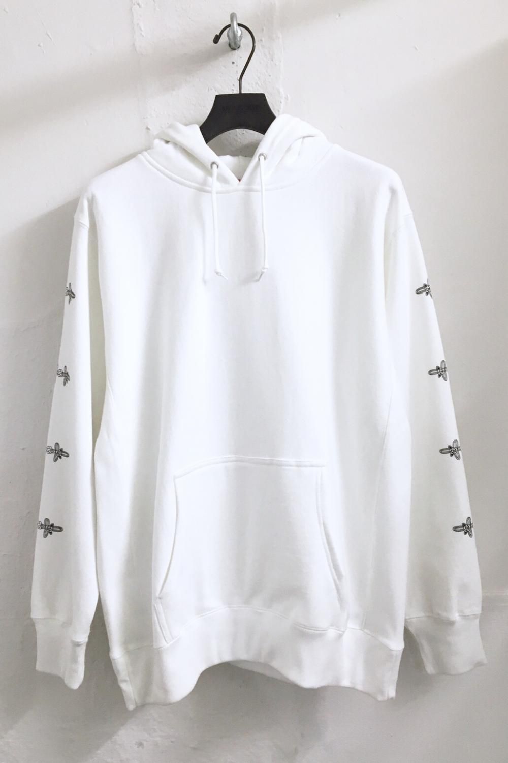 CHINA BUTTON<br />HOODIE<br />WH / GY / BK