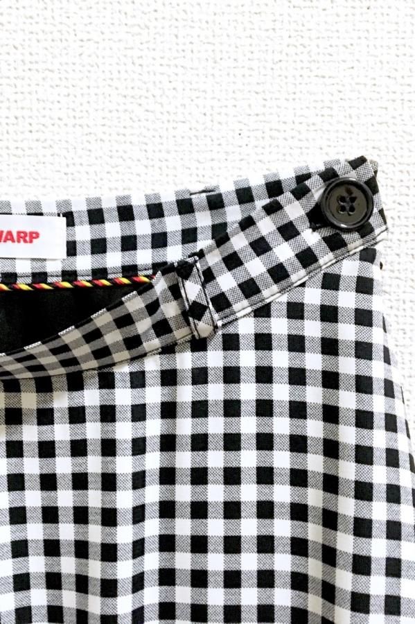 ★2024SS新作★BINARY01★Raon frill check long skirt FRILL LONG SKIRT CHECK /BK /ORG / RED - ARTWARP