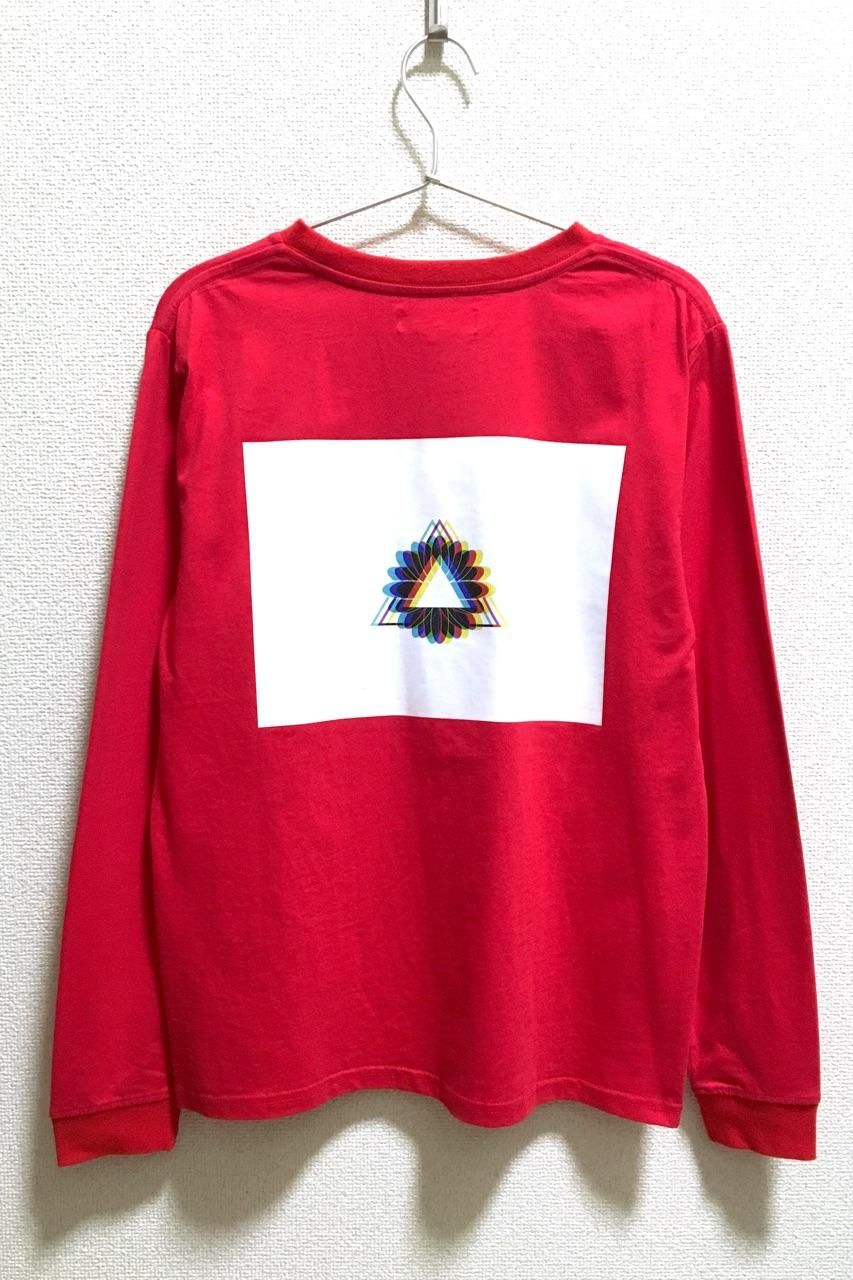 SANKAKU SYMBOL  LONG-T  RED / BK / WH 