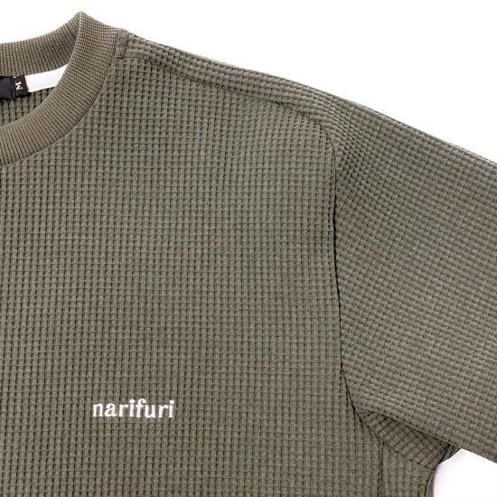 narifuri　マルチテックワッフルクルーネックスウェット マルチワッフルクルーネックスウェット｜narifuri オンラインストア