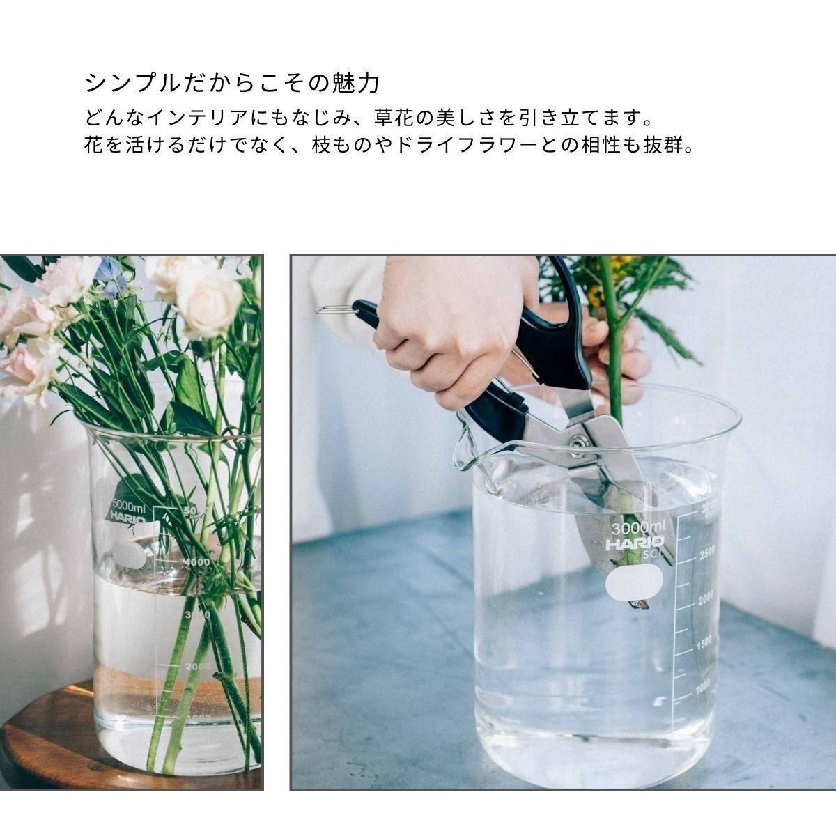 ハリオ トールビーカー　3000ml　花瓶　インテリアにも HARIO フラワーベース 3000mL ／ ビーカー - RIKEI-ZAKKA～理系