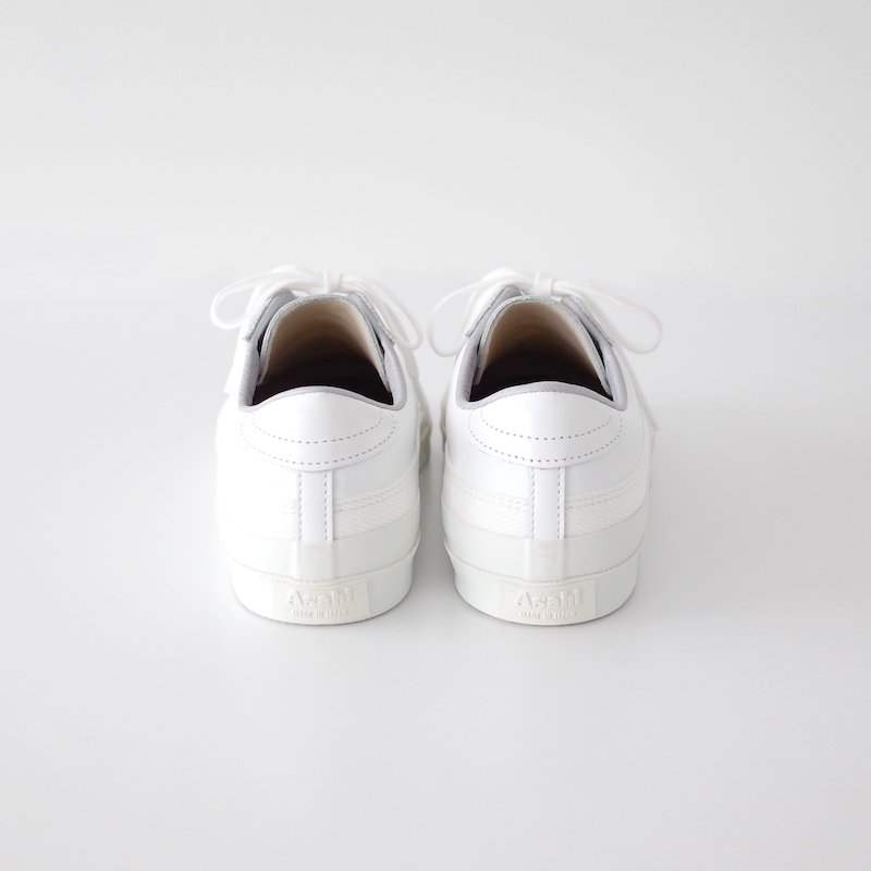 ASAHI  BELTED LOW LEATHER WHITE