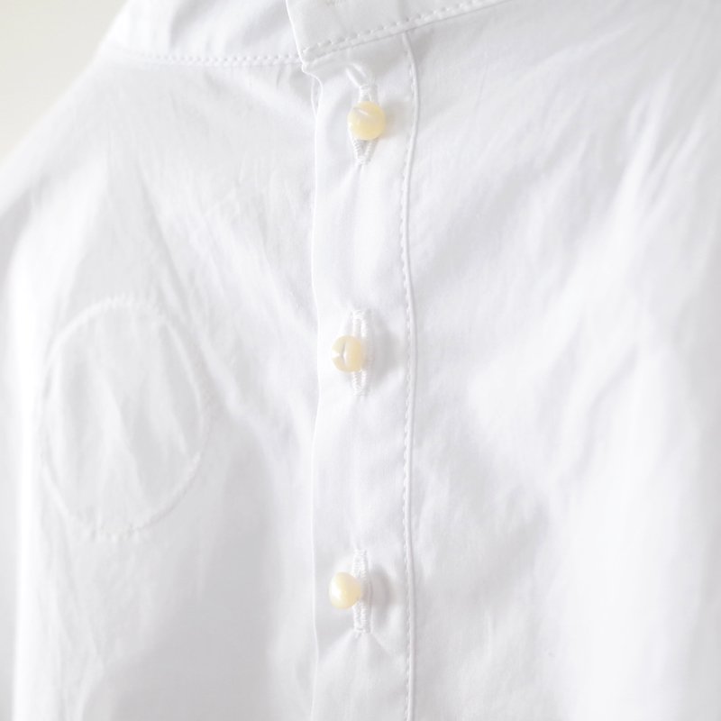 Atelier d'antan アトリエ・ダンタン Vouet ヴーエ Cotton Shirt White
