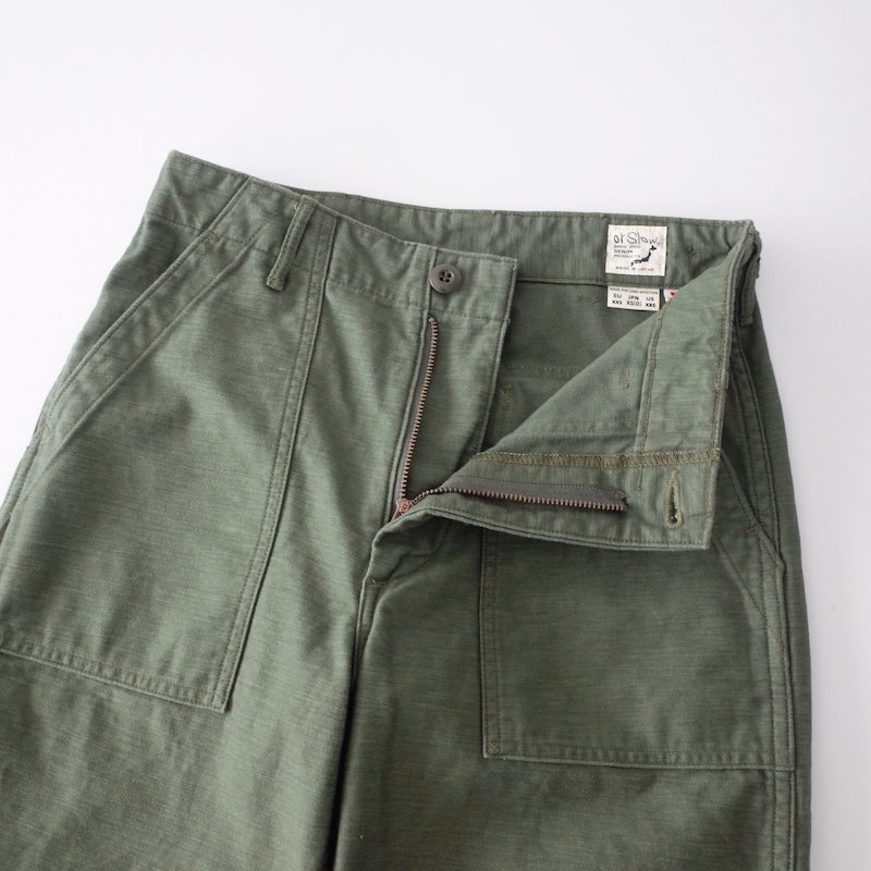 orSlow オアスロウ Short Length US Army Fatigue Pants Green 