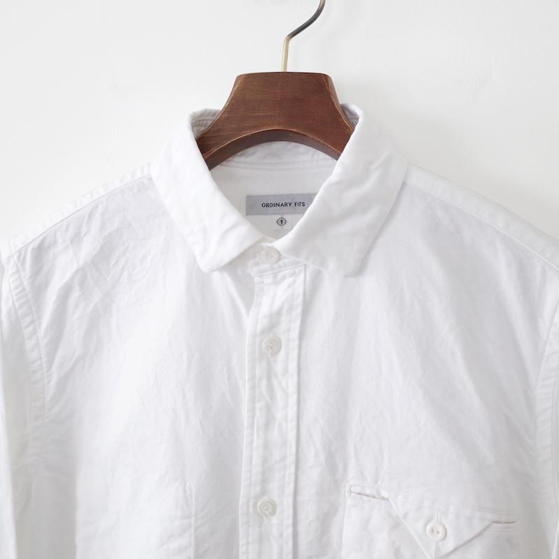 Ordinary fits オーディナリーフィッツ Invisible B.D Shirt White