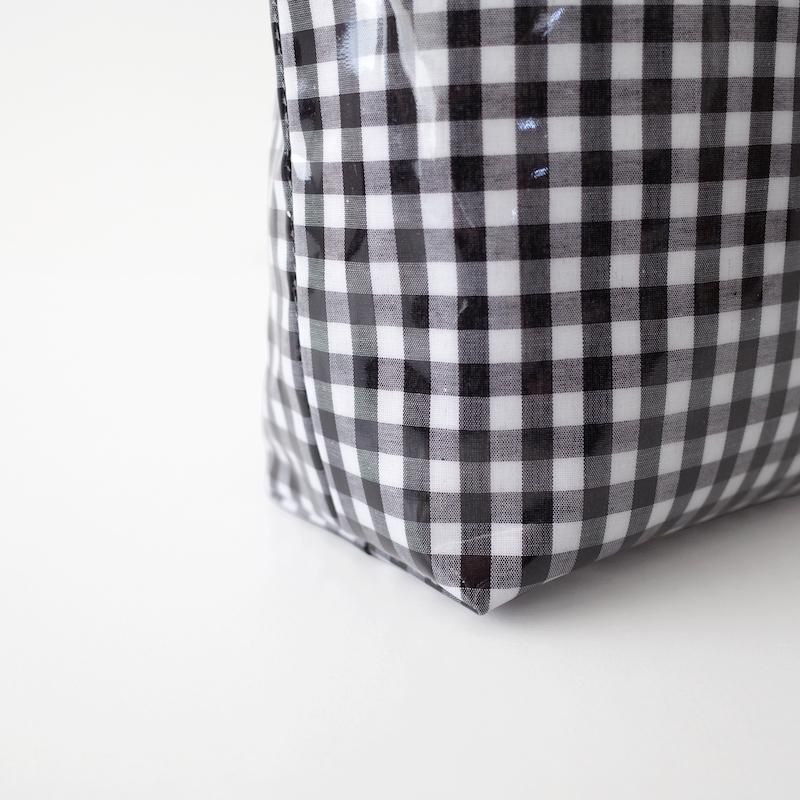 TEMBEA ƥ٥ Baguette Tote Mini PVC Coating Gingham Black