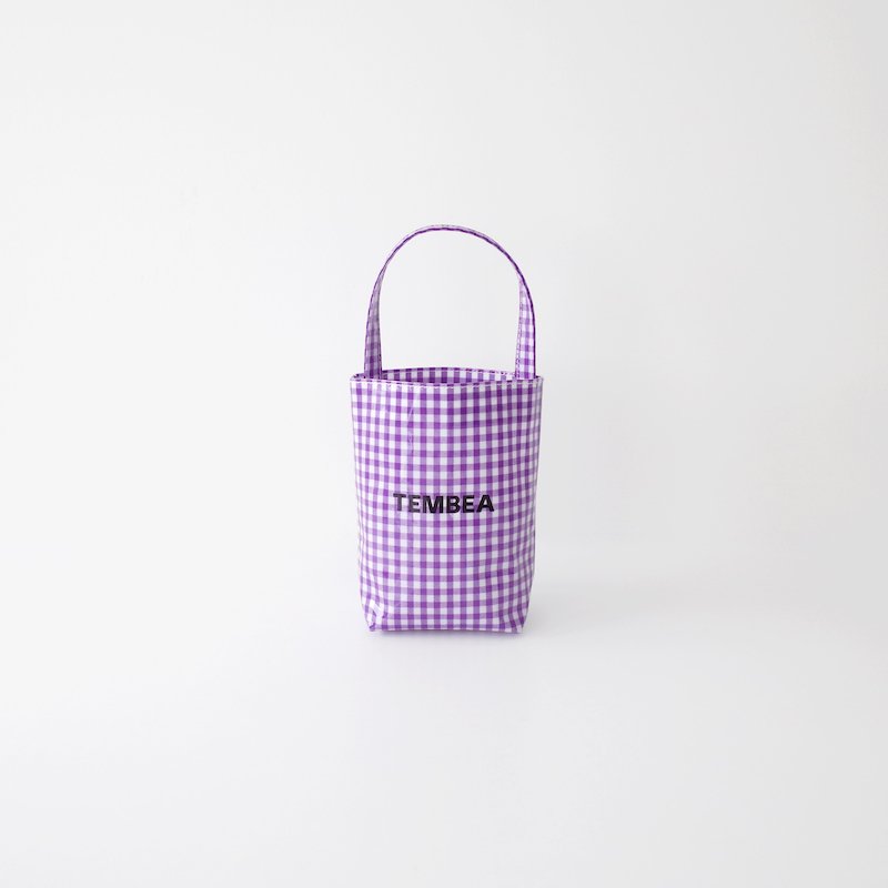 TEMBEA ƥ٥ Baguette Tote Mini PVC Coating Gingham Purple