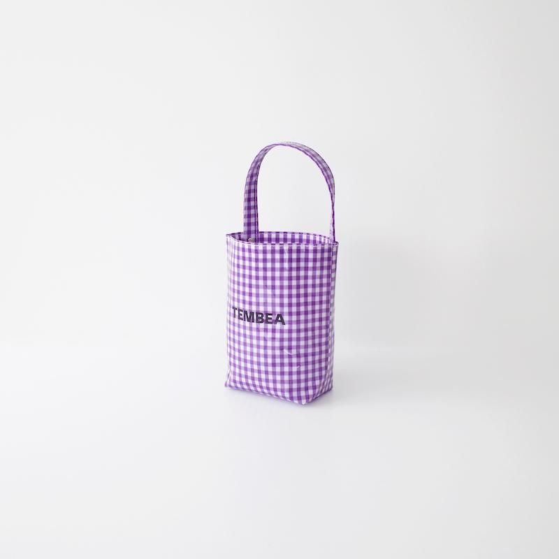 TEMBEA ƥ٥ Baguette Tote Mini PVC Coating Gingham Purple