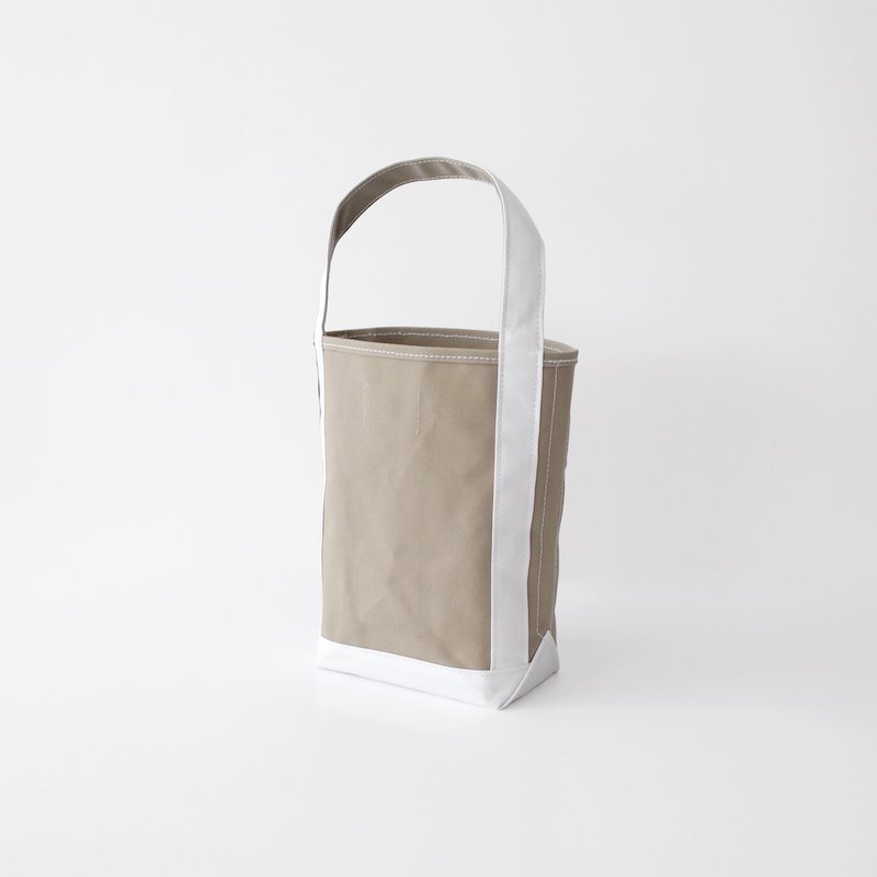 TEMBEA Baguette Tote Small Light Olive / Off White