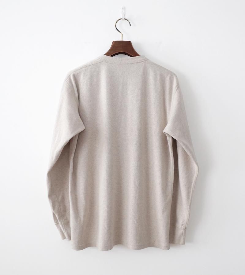 Two Moon No.20298 Rib Knit Henley Neck Shirts Oatmeal