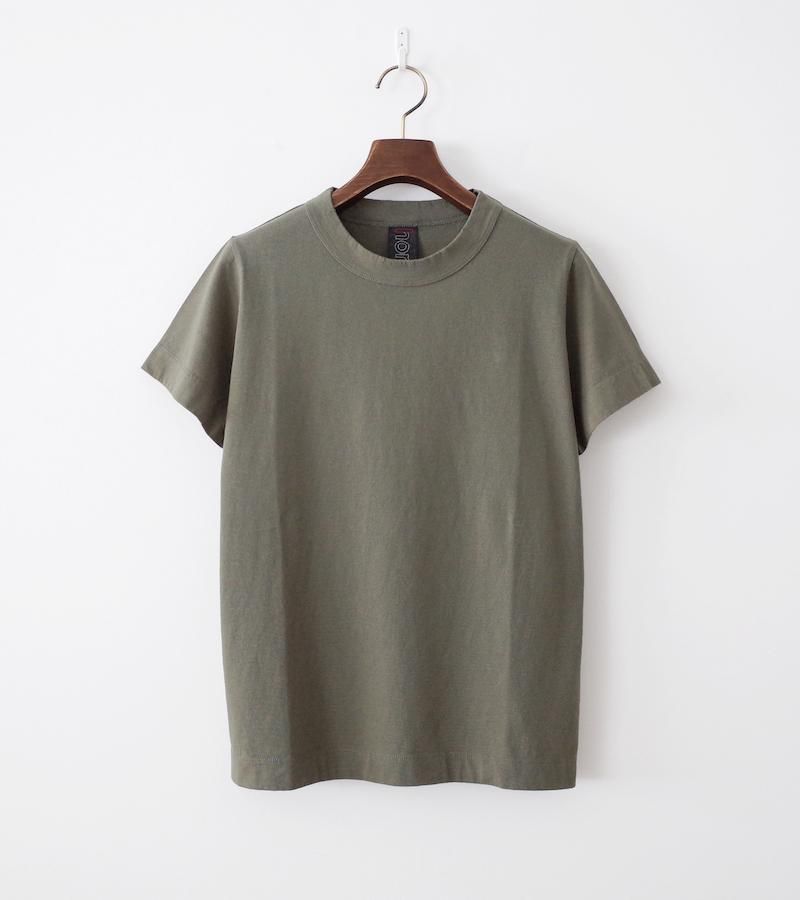 homspun ホームスパン 30/-天竺 半袖Tシャツ カーキ