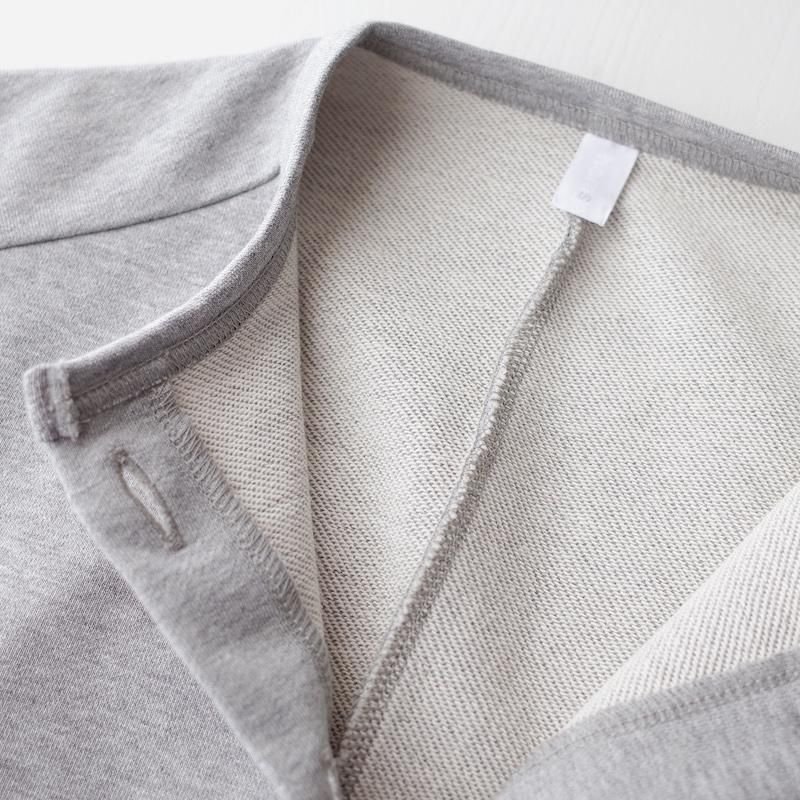homspun コンパクト裏毛 カーディガン TOPグレー