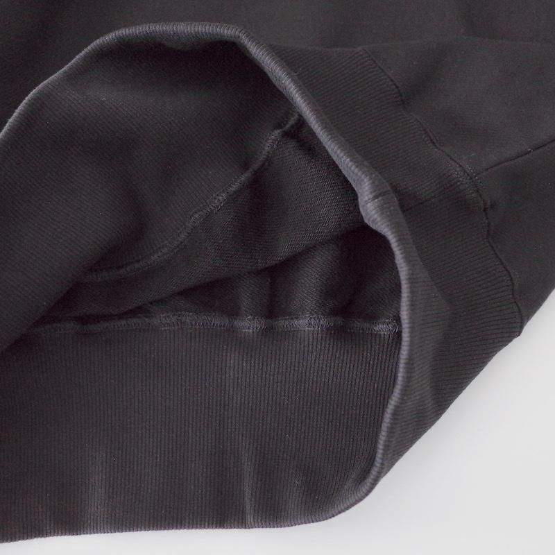 homspun ホームスパン コンパクト裏毛 プルオーバー ブラック